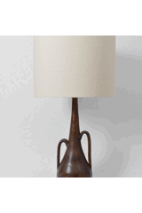 Brown ceramic lamp. France, 1960s