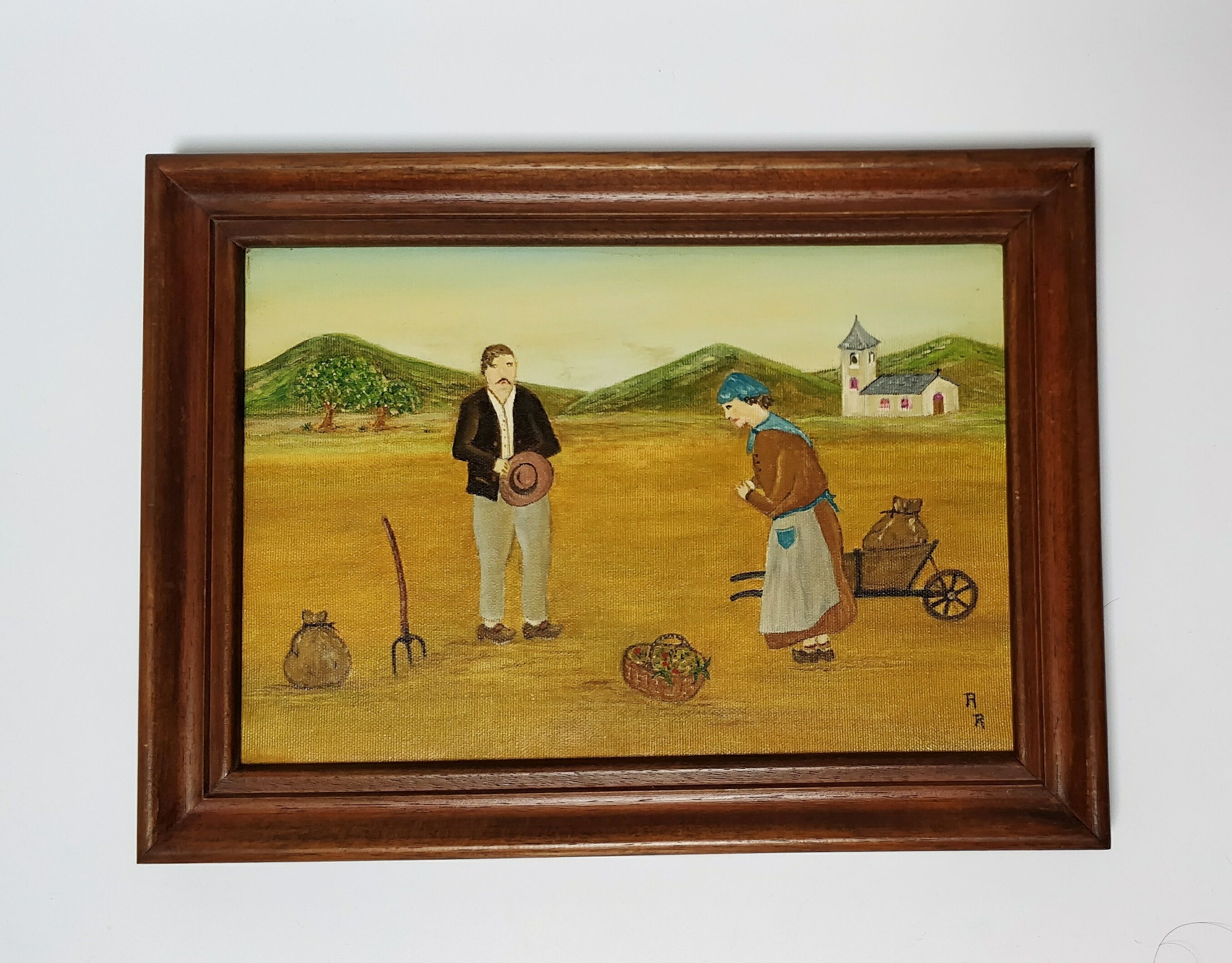 Naïve painting the Angelus