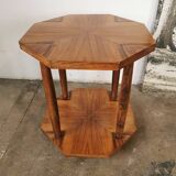 Art deco style serving table in walnut veneer