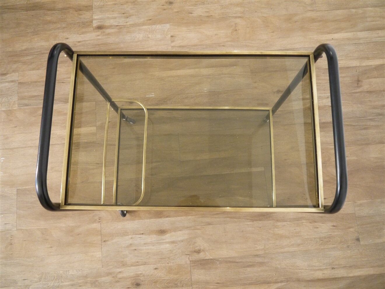 Vintage bar service in brass and metal and glass 1970