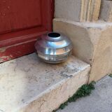 Vintage chrome vase/pot