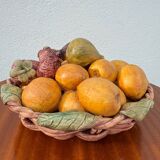 Fruit basket trompe l'œil Portugal 1970s