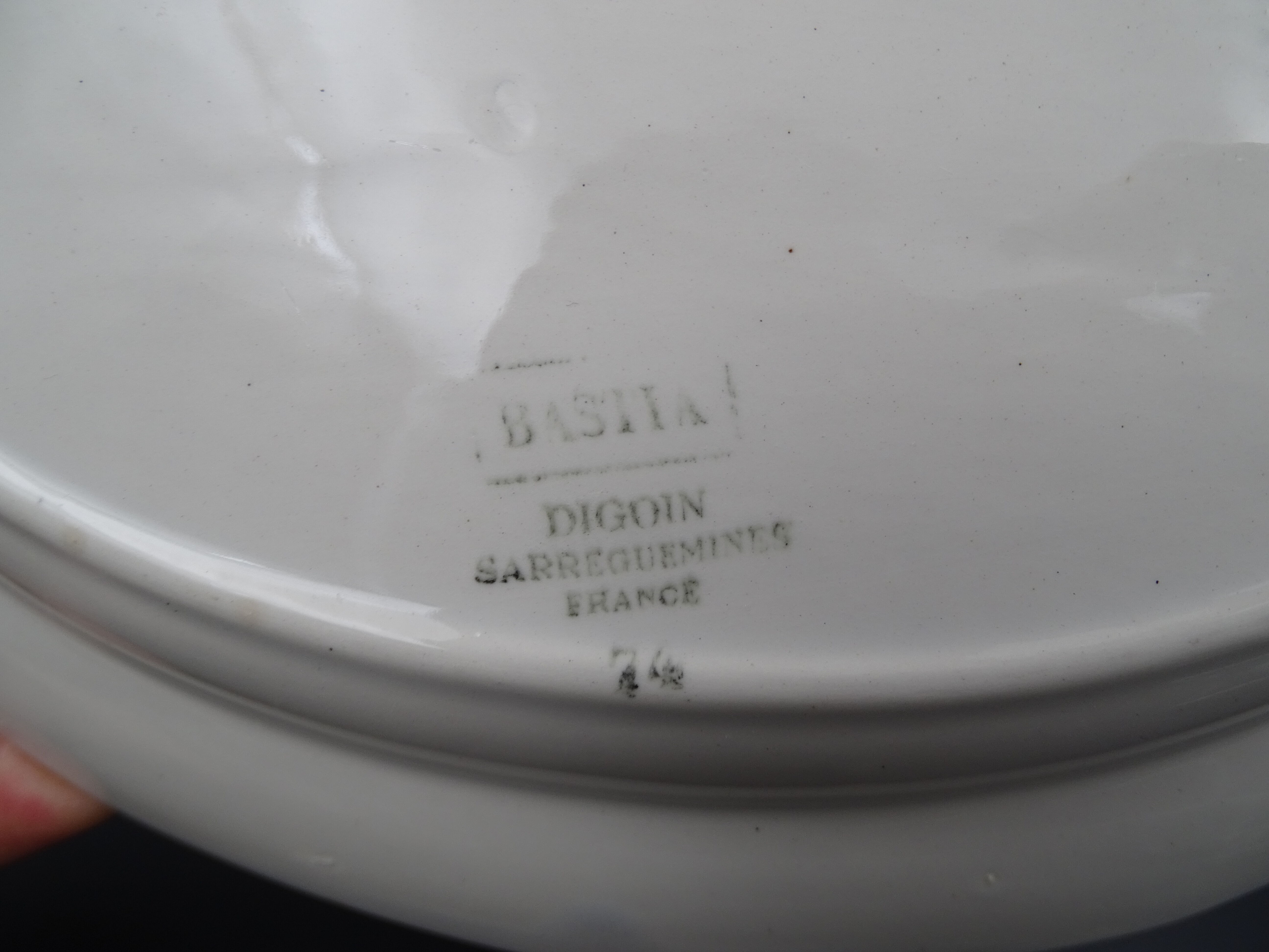 Ravine in earthenware of Sarreguemines Digoin model Bastia 1940