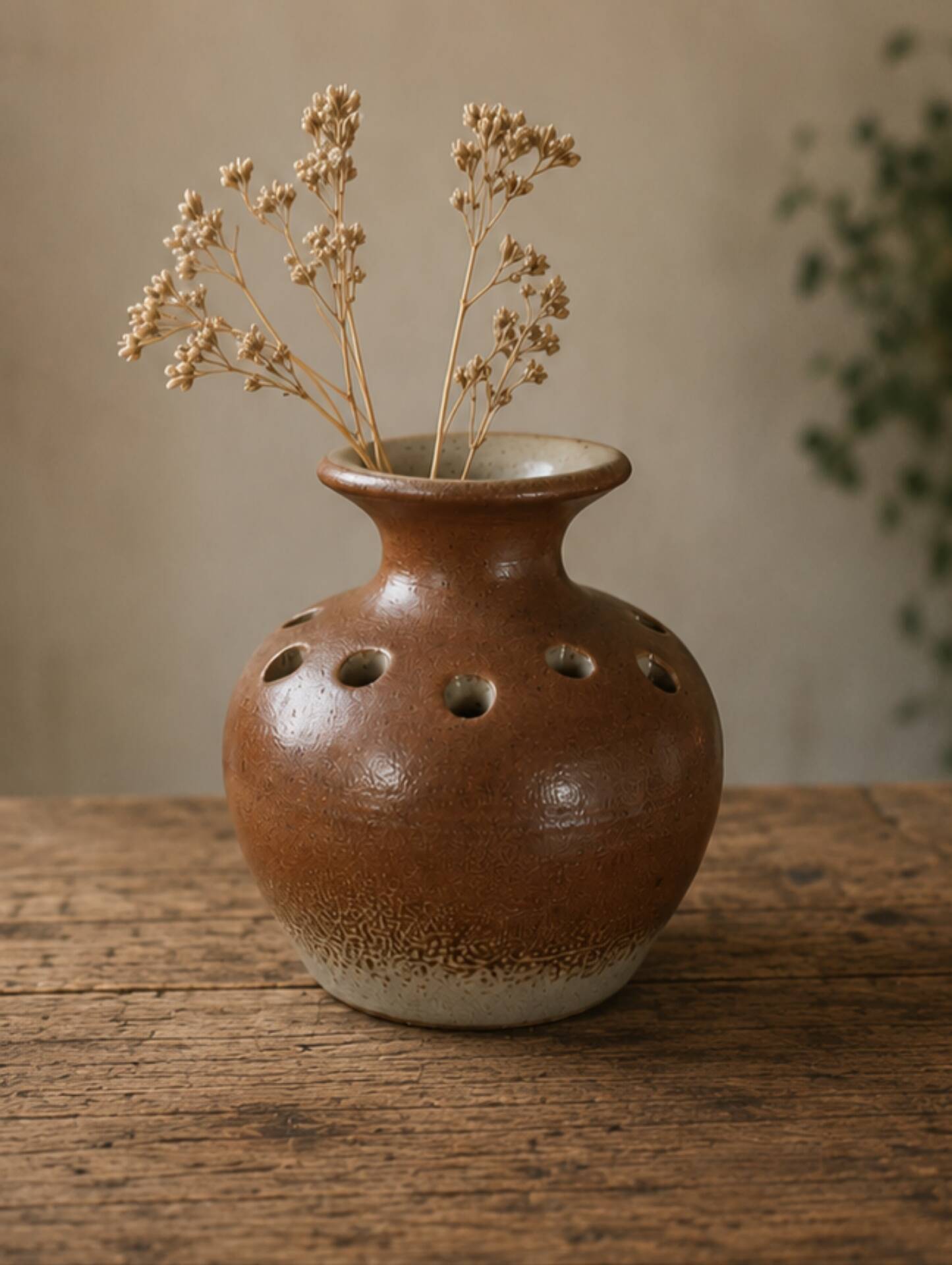 Stoneware flower vase