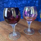 Murano: Vintage wine glasses series with twisted stem