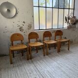 Set of 4 Daumiller pine chairs