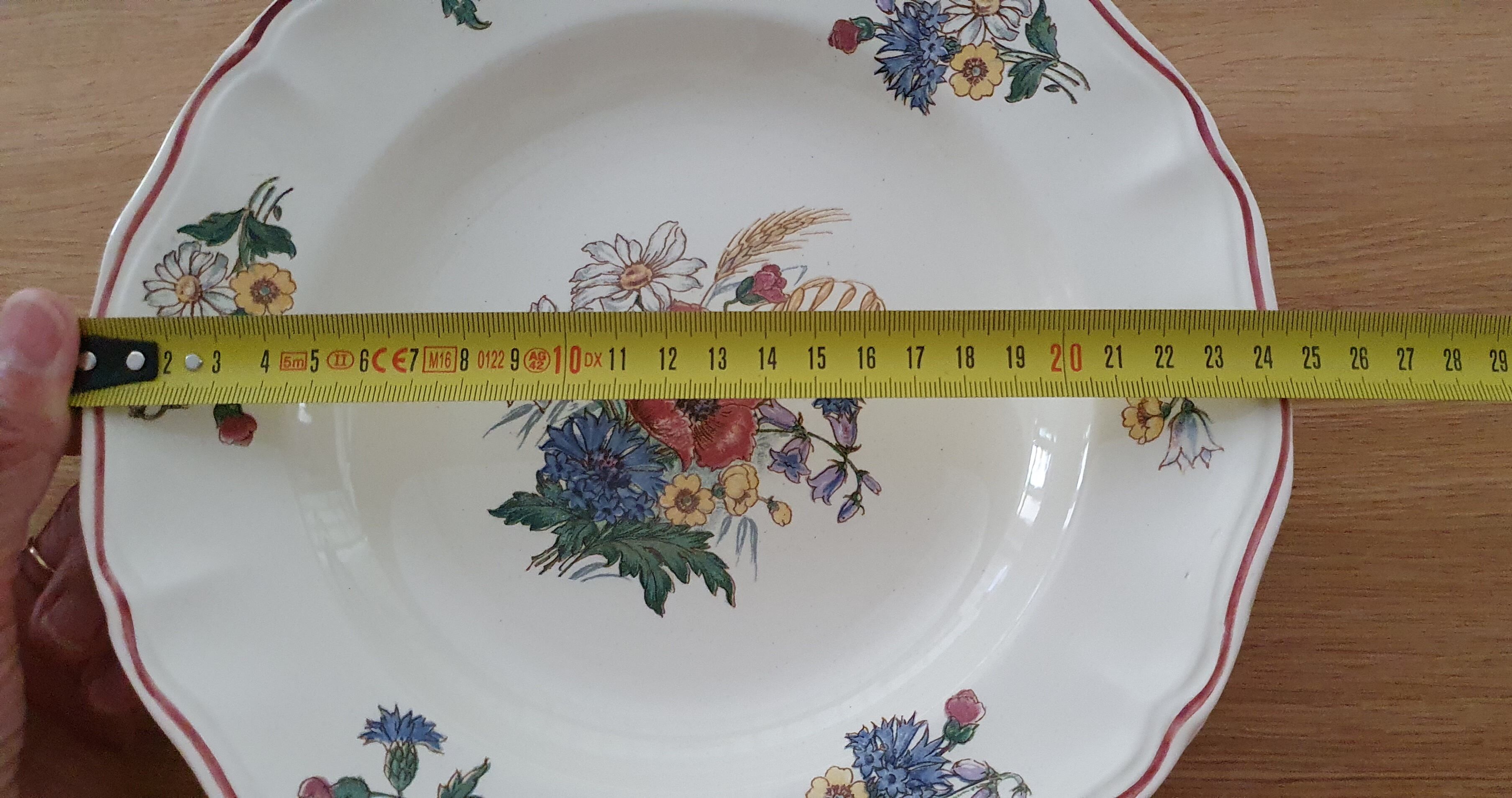 Set of 6 Digoin hollow plates