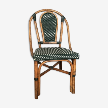 Chaise de bistrot parisien en rotin