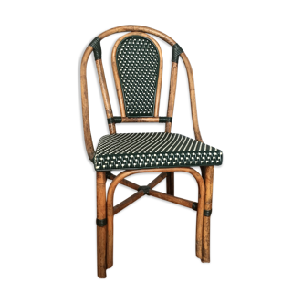 Chaise de bistrot parisien en rotin