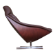 Mid-Century Danish Swivel Chair in Leather, 1970s