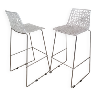 Paire de tabourets de bar design made in Italy