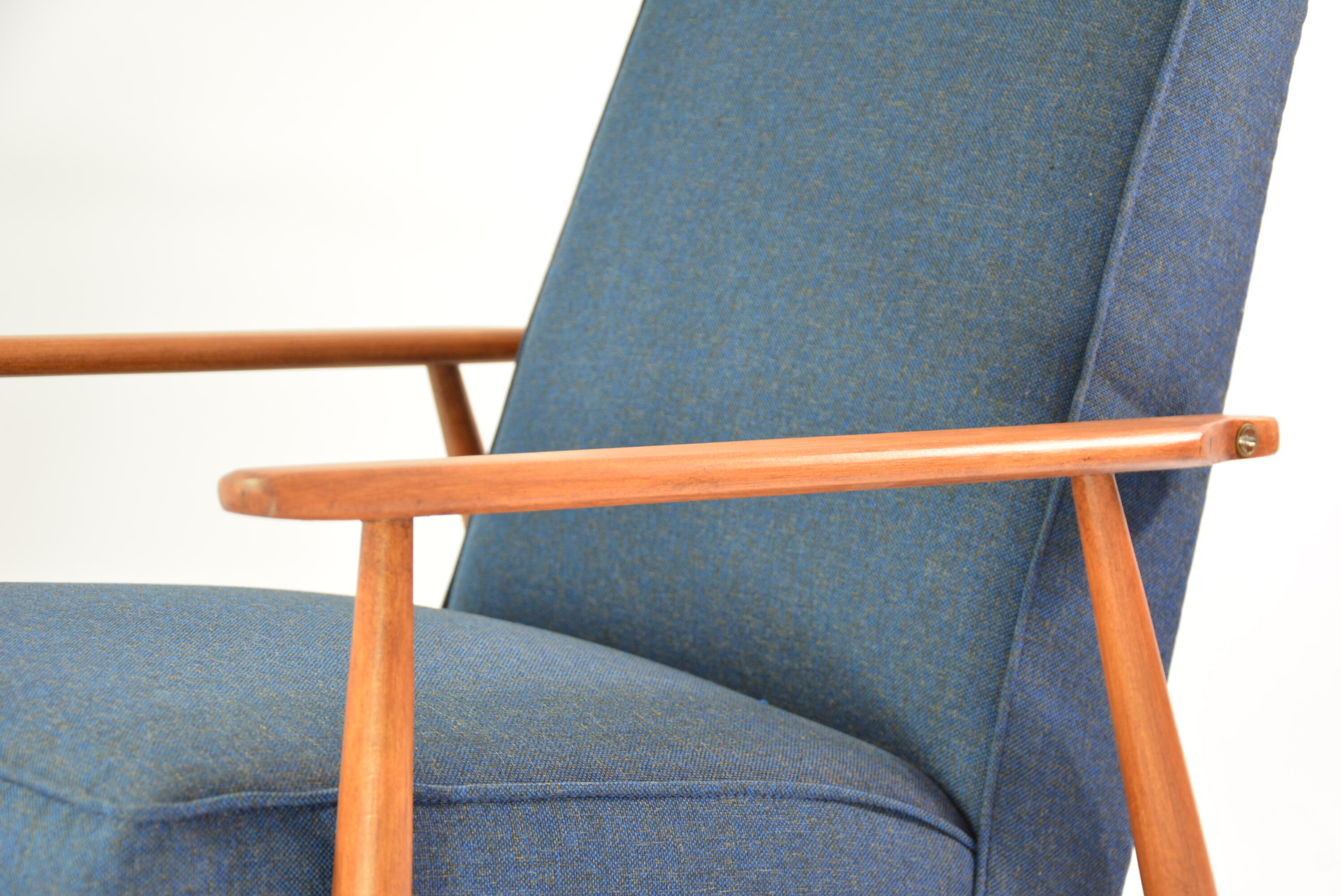 Fauteuil fox bleu chiné