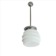 Lampe à suspension Art Déco en verre opale blanc
