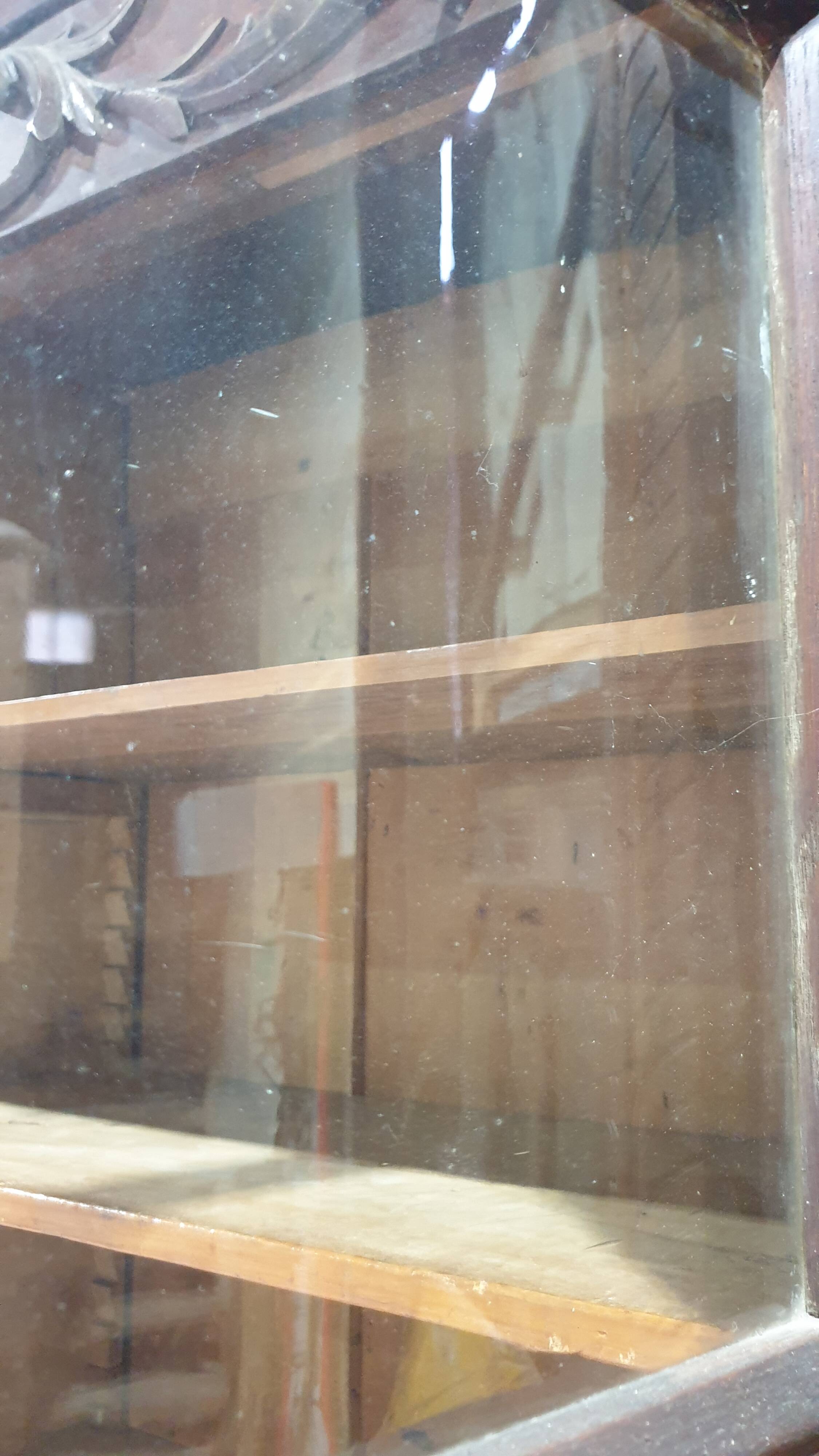 Oak display cabinet/bookcase - Breton regional style - early 20th century