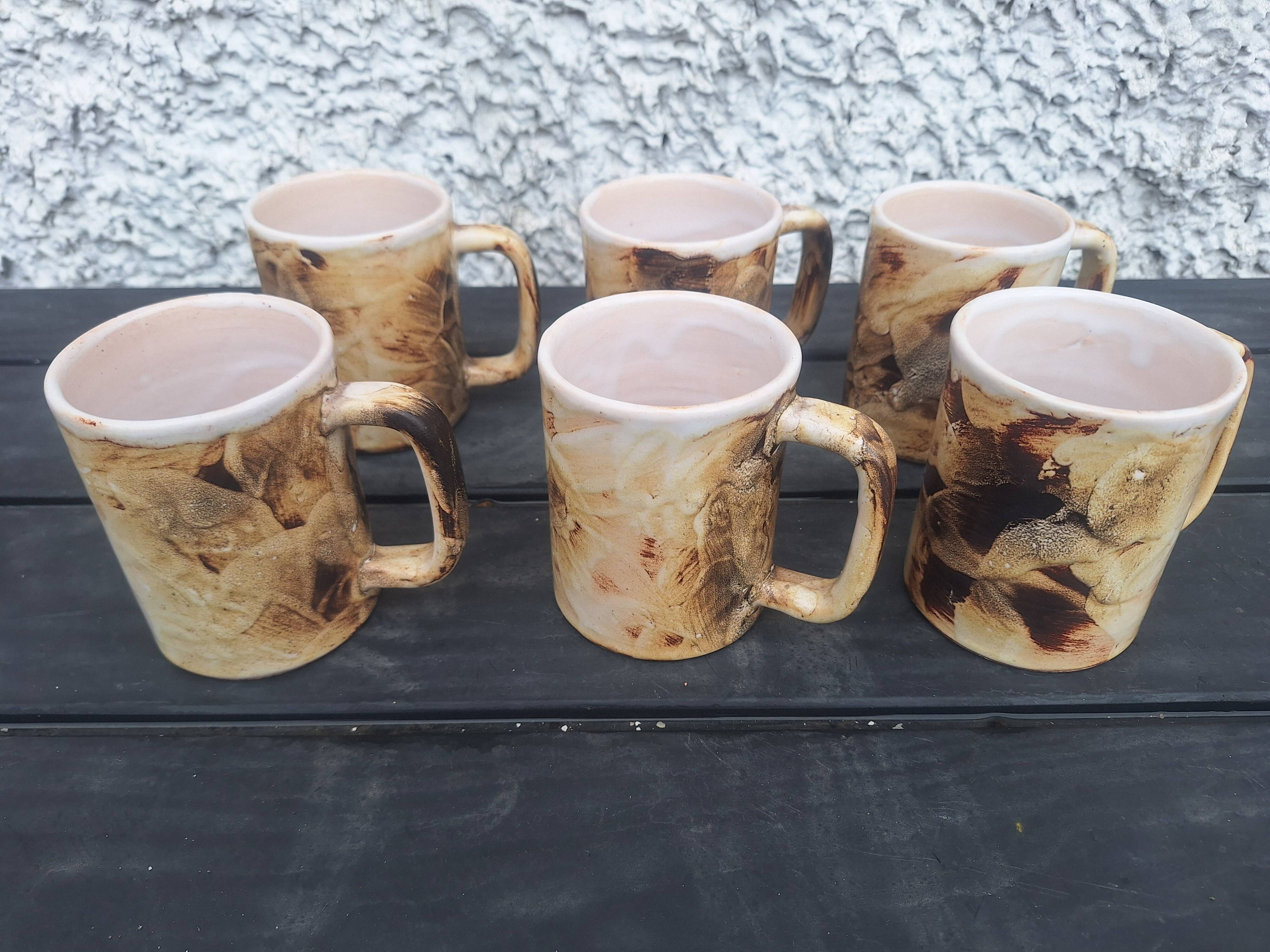 6 Vintage Cups Galerie Palissy Vallauris