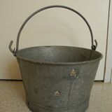 Old zinc basin washing machine bucket industrial decoration old french bucket zinc basin