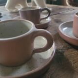 Genuine stoneware cups and saucers