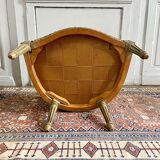 Pair of wooden and velvet armchairs in Louis XVI style 19th century