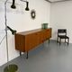 Vintage teak enfilade attributed to Gérard Guermonprez, 1960s design.