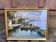 Printed tableau reproduction of a canal scene in Venice 1960