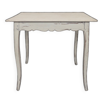 Small Louis XV table in grey lacquered wood.
