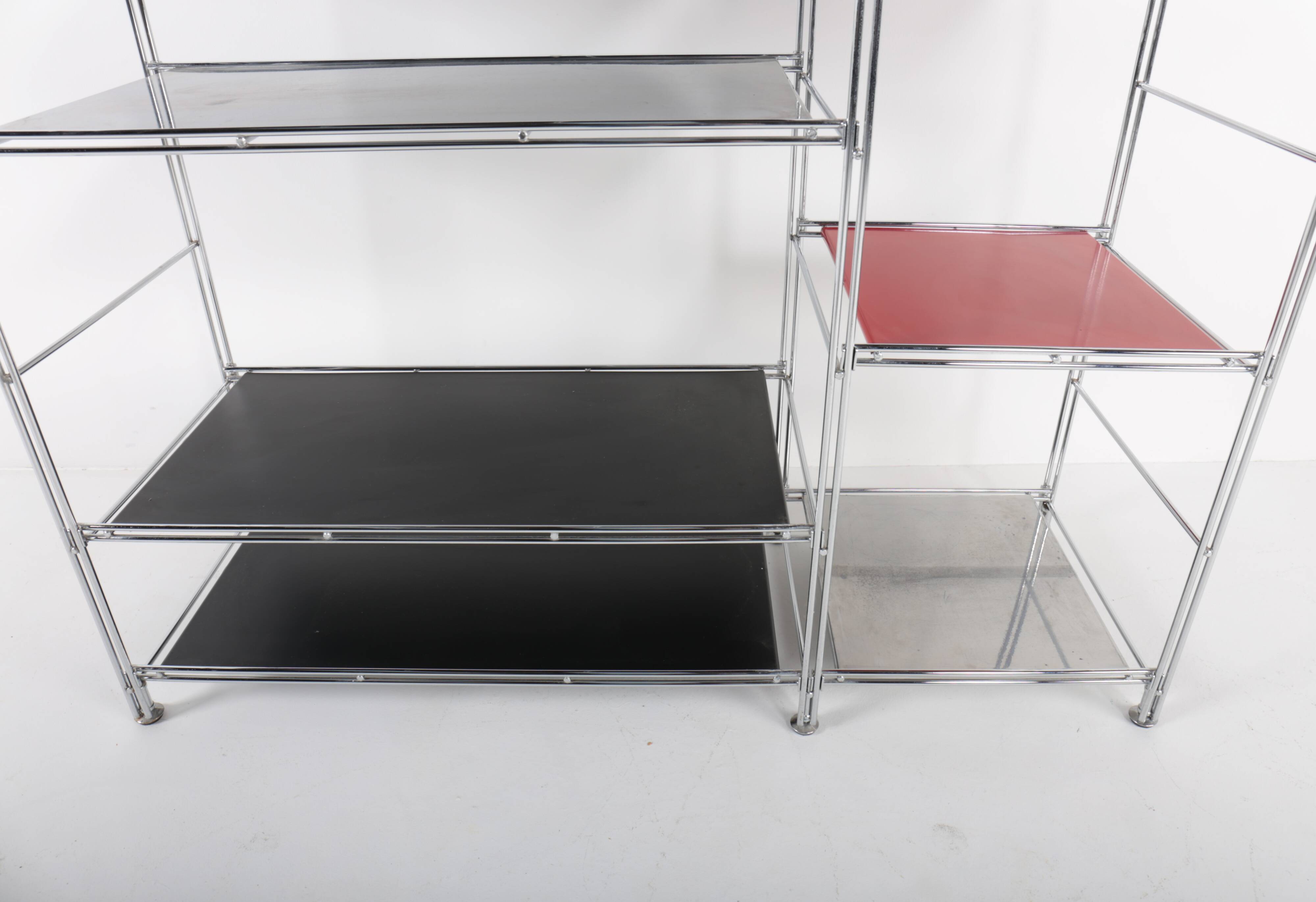 Vintage modular metal shelf