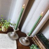 English silver plated candlestick duo "Falstaff"