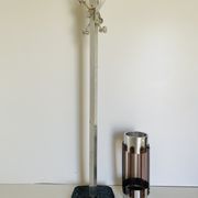 1970s vintage chrome coat and umbrella racks, set of two