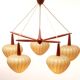 Lampe de plafond scandinave des années 1960 en teck