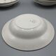 12 assiettes creuses, décor floral et liseré doré - ∅ : 23cm