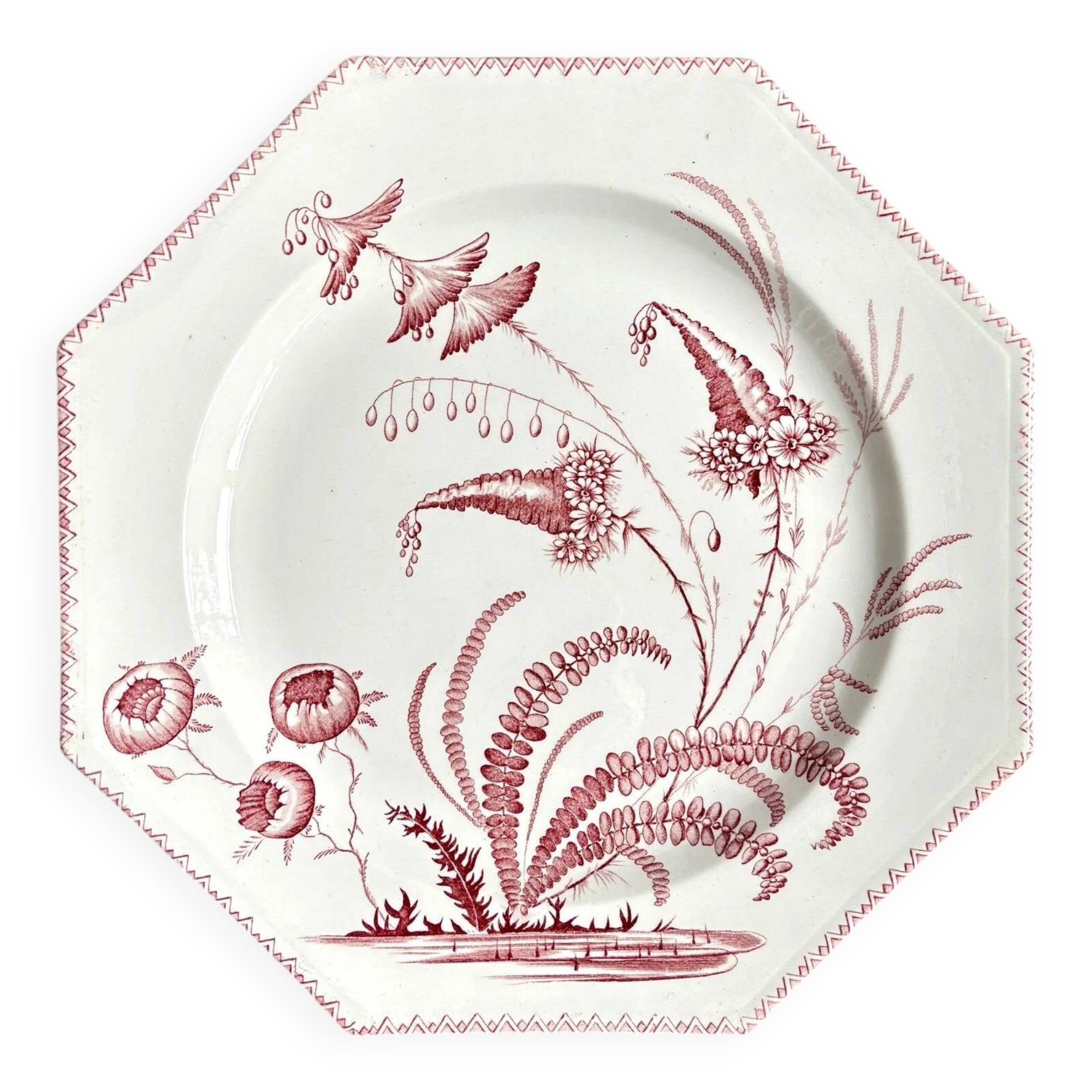 Large ironstone dish Clairefontaine, "Indiana" service.