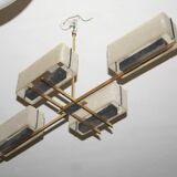 Arlus Paquebot chandelier / ceiling light 1950 "Maison Arlus".