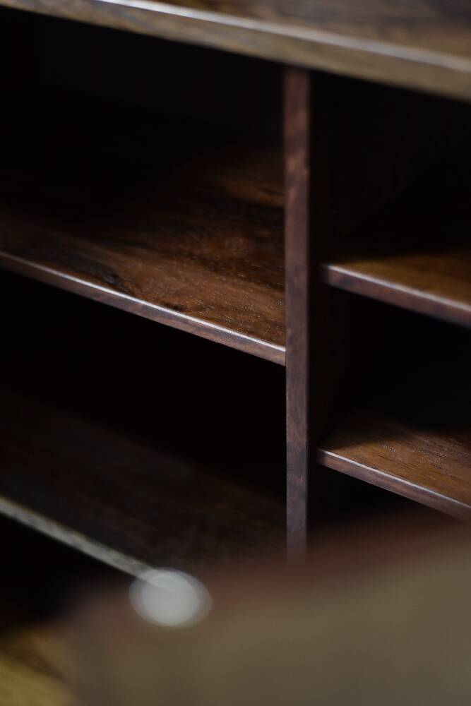 Buffet haut vintage scandinave moderne en palissandre avec bar par Æ. Jensen & T. Mølholm