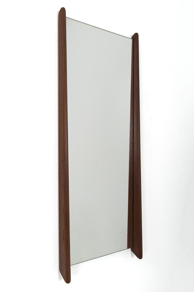 Miroir danois avec cadre en teck