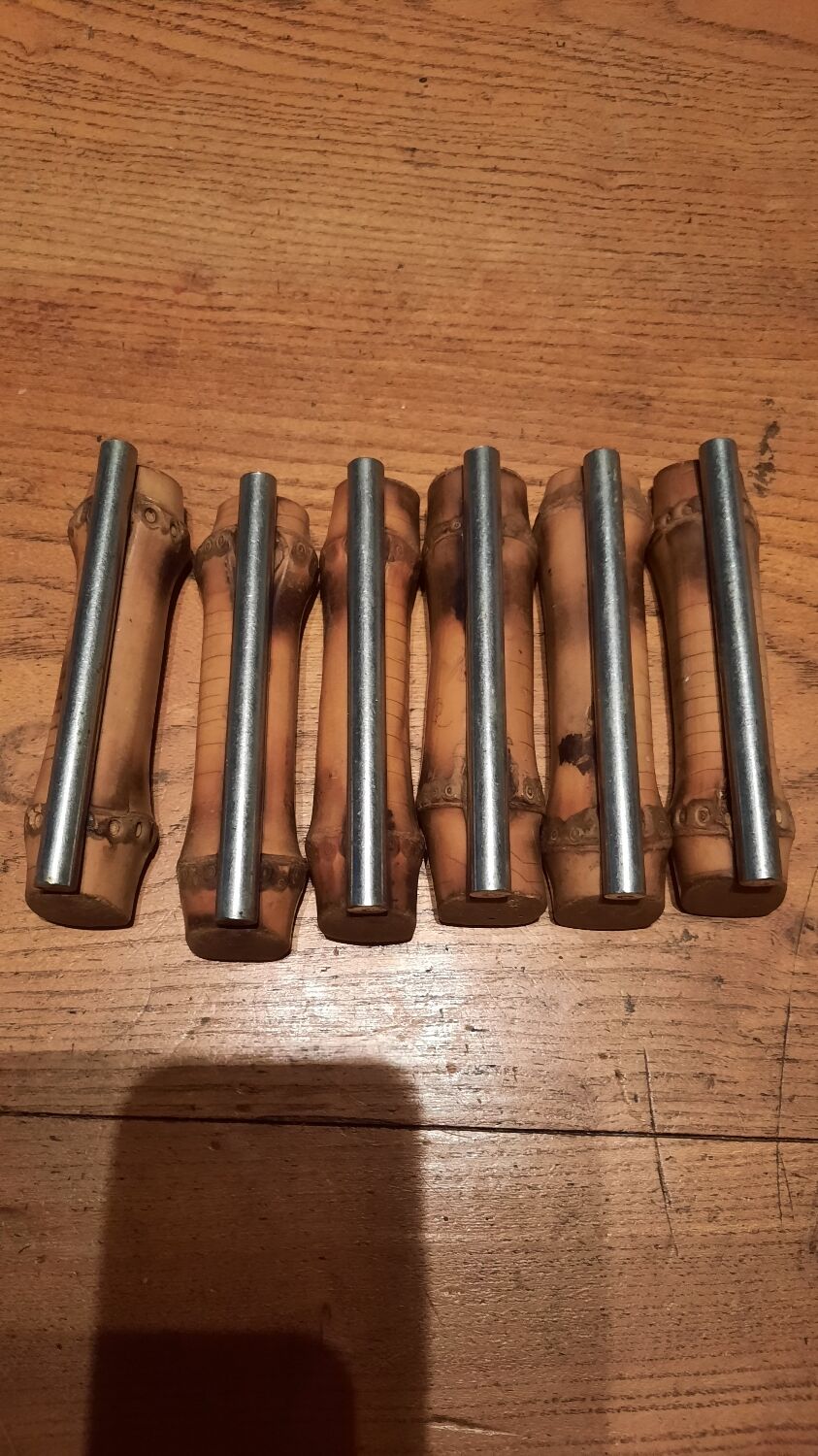 6 knife doors in bamboo and metal