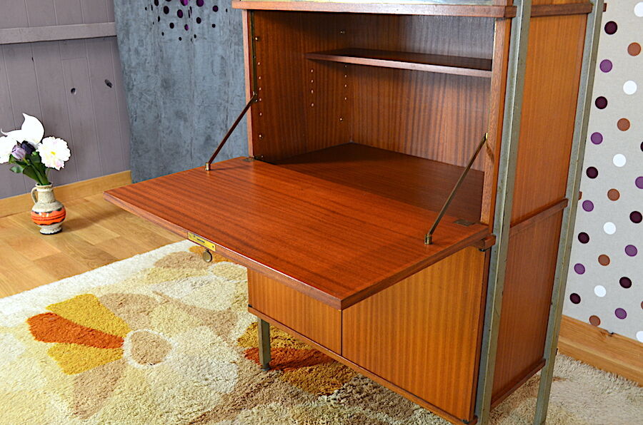 Top design vintage 1950 mahogany secretary