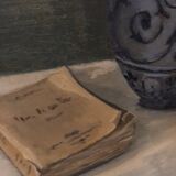 Ancien tableau à l’huile nature morte