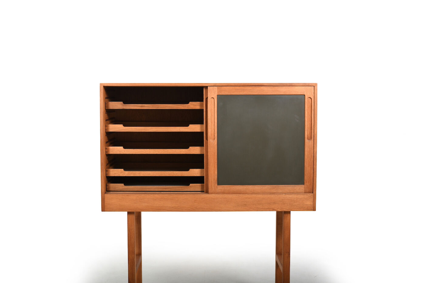 Danish oak and formica cabinet 1960s