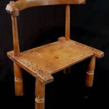 Ancienne et authentique chaise baoulé baule akan - côte d'ivoire