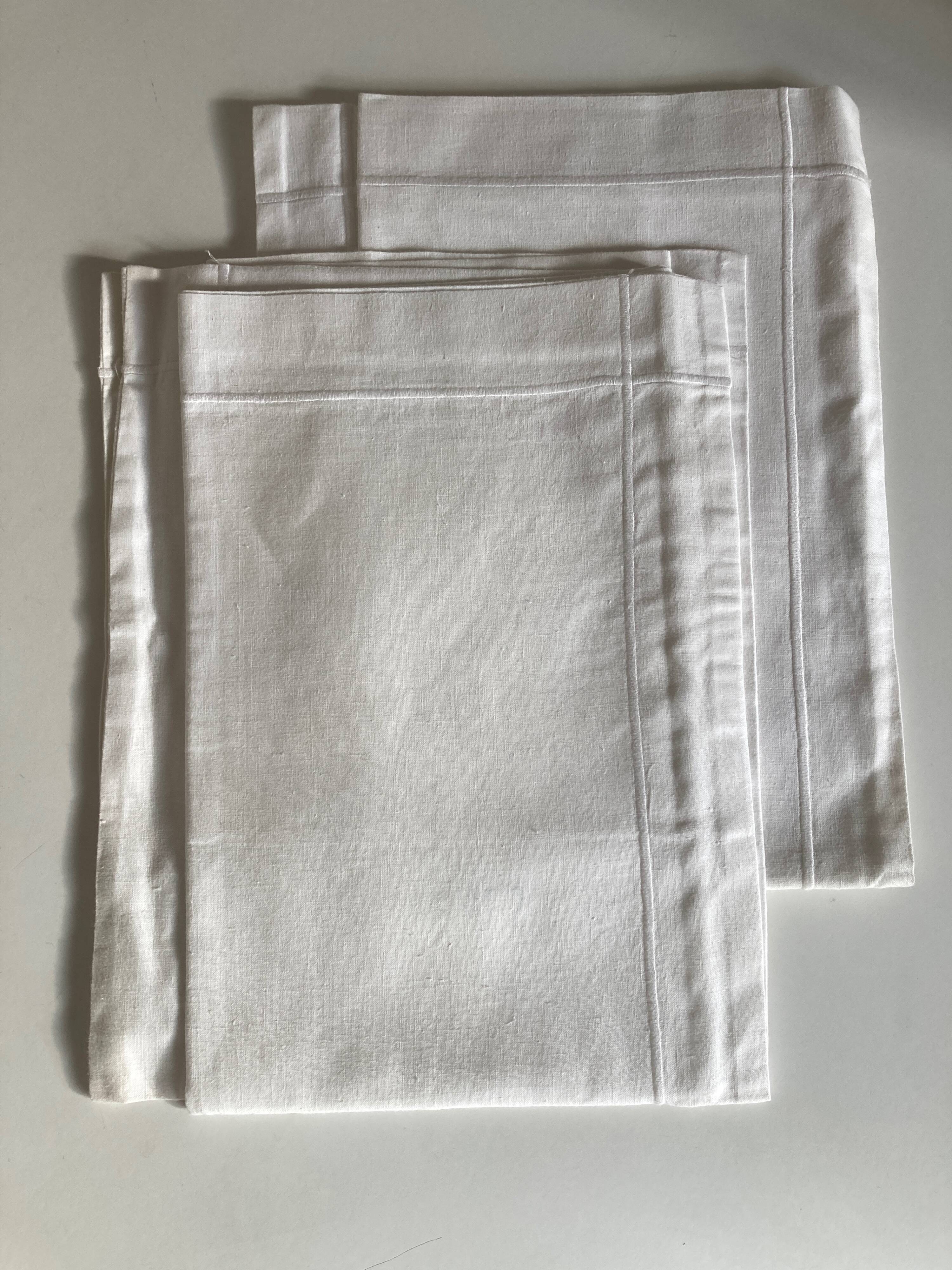 Pair of pillowcases reserve canvas trousseau 1960