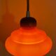 Suspension vintage orange verre opalin