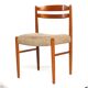 Lot of 6 padded teak dining chairs