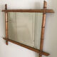 Mirror turned wood vintage bamboo