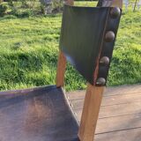 Paire de chaises espagnoles en cuir et bois sculpté – Style Renaissance, XX