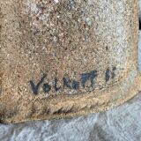 Vase by voldemar volkoff, vallauris in raw chamotte earth, vintage 1950