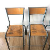Lot de 4 chaises d’écoles