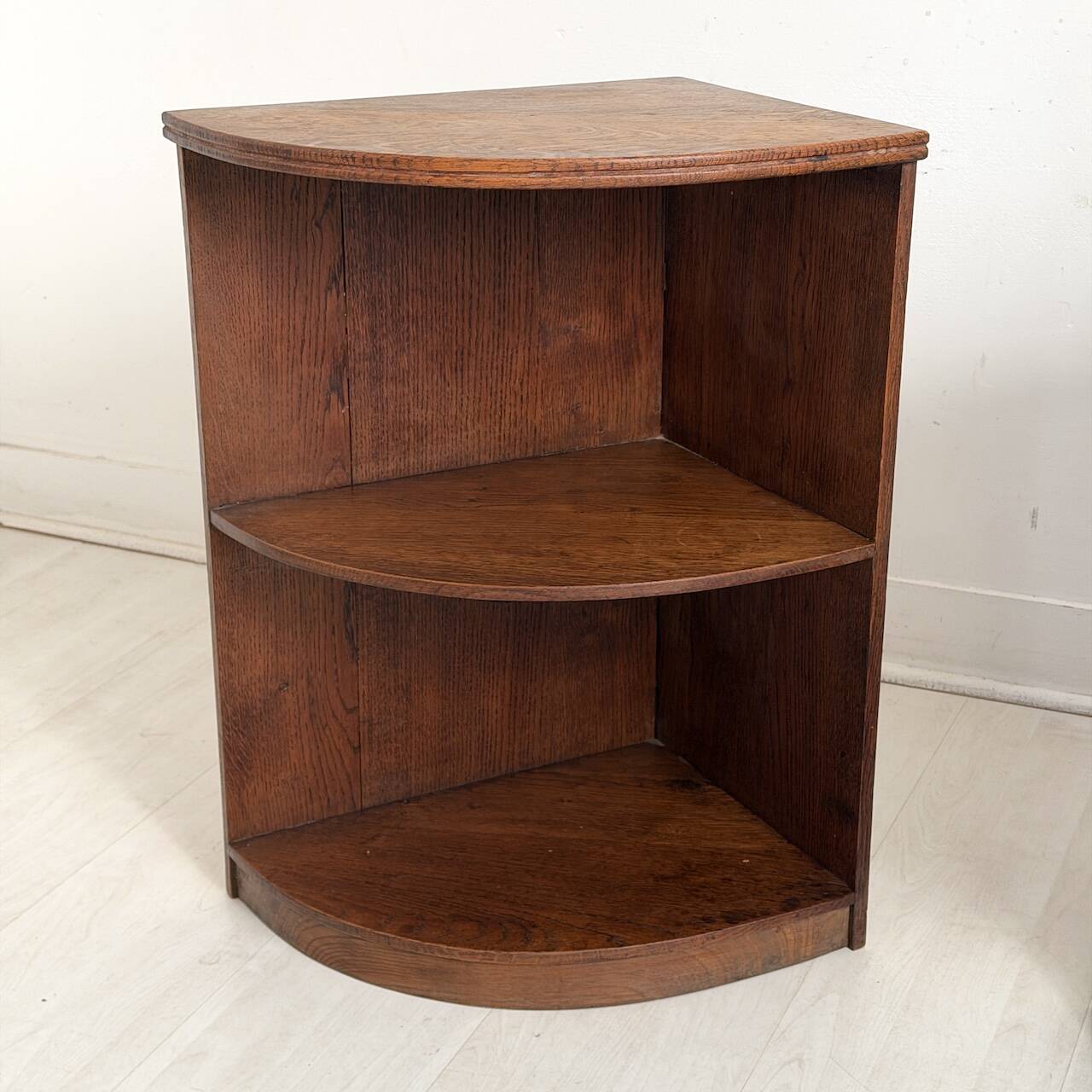 Pair of vintage 1950s corner side tables.