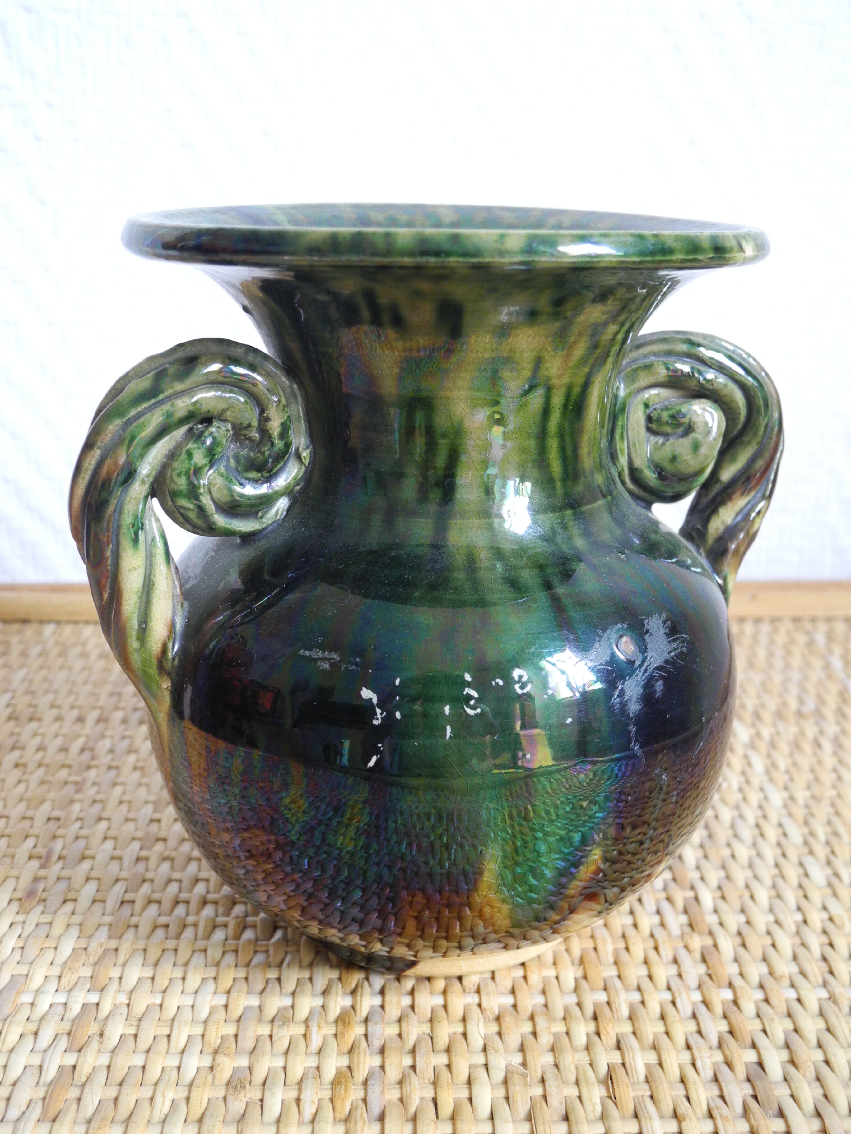 Vallauris Vallis Aurea vintage decoration ceramic vase