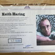 Numbered keith haring silkscreen with certificate.
