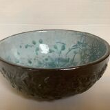 Empty raku ceramic pocket signed De Gheus